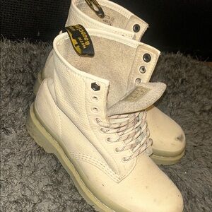 Dr. Martens Cream Leather Boots